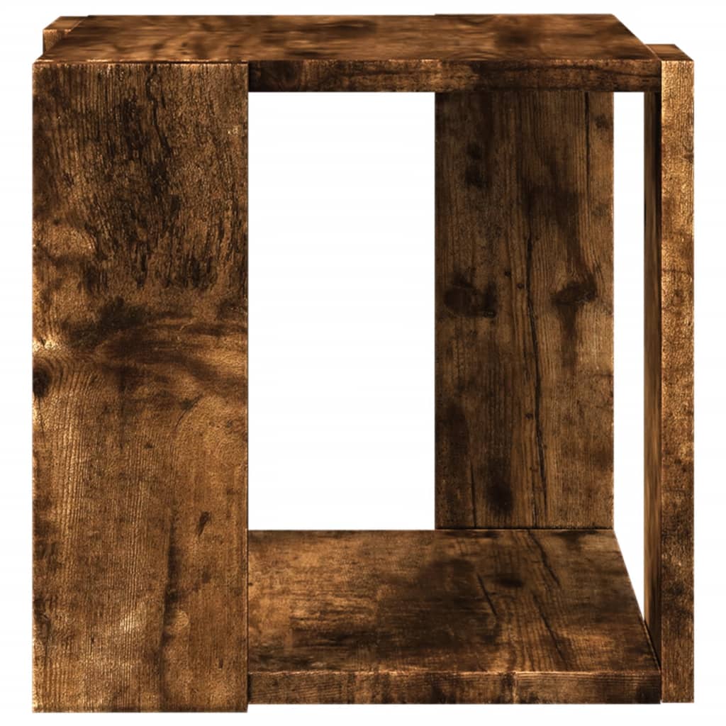 Table basse chêne fumé 32x32x30 cm bois d'ingénierie - XIOS
