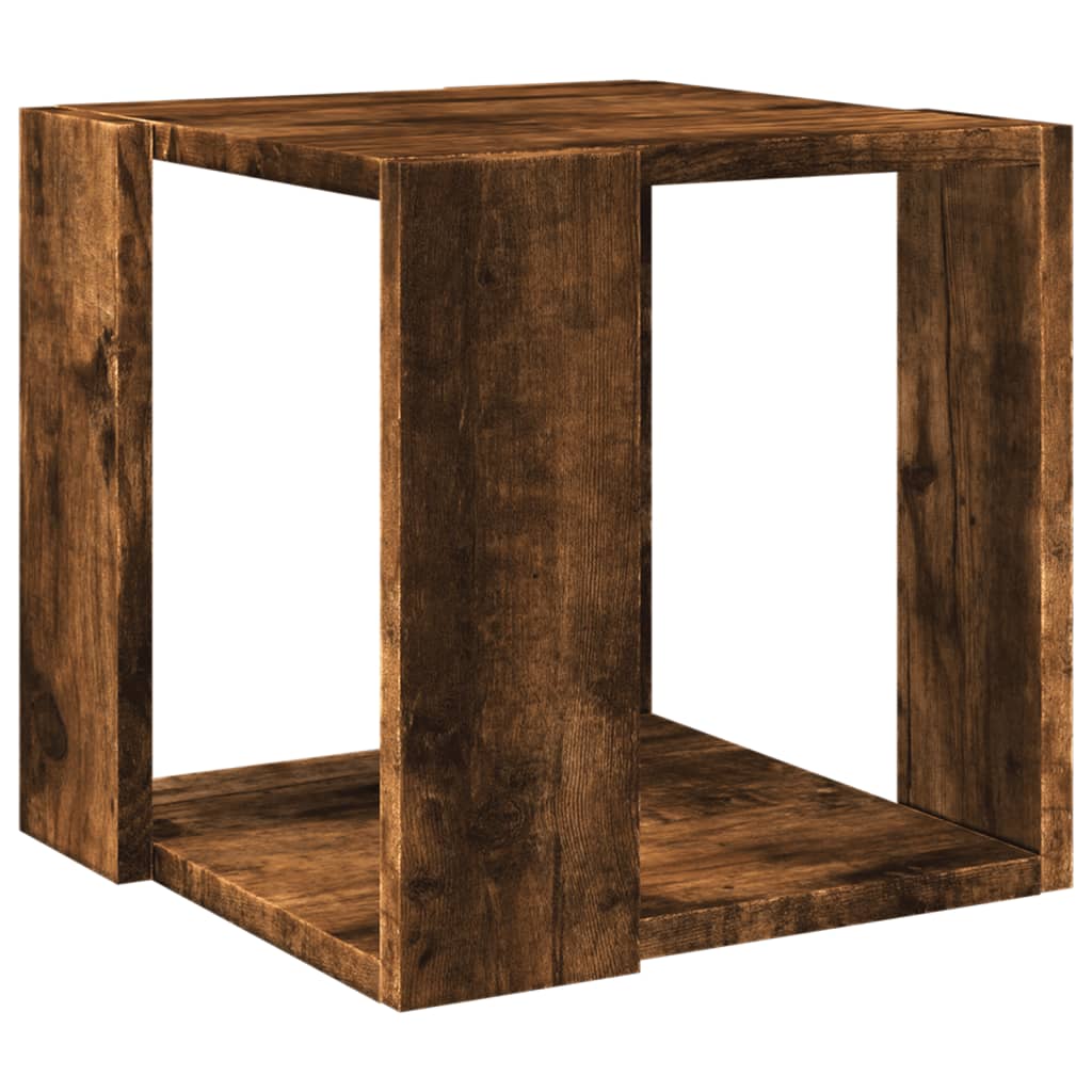 Table basse chêne fumé 32x32x30 cm bois d'ingénierie - XIOS