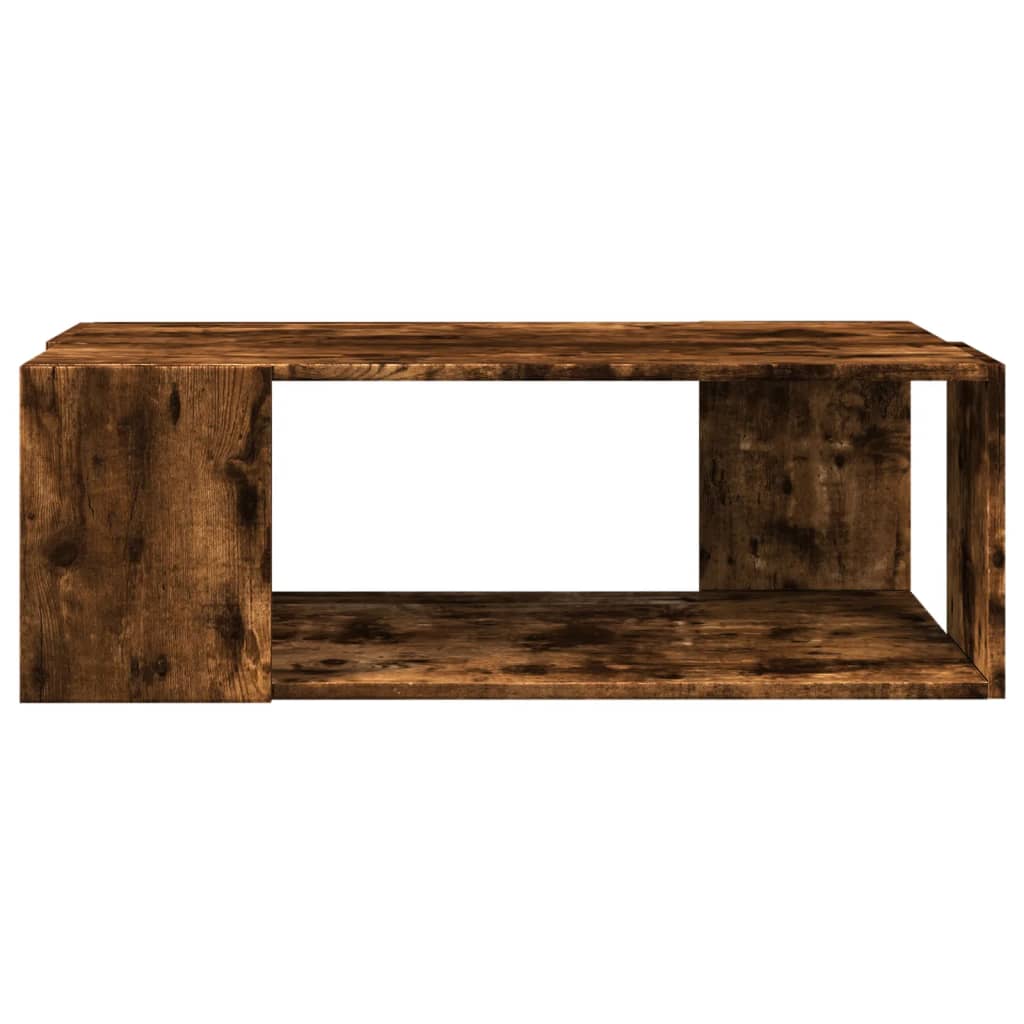 Table basse chêne fumé 89,5x48x30 cm bois d'ingénierie - XIOS