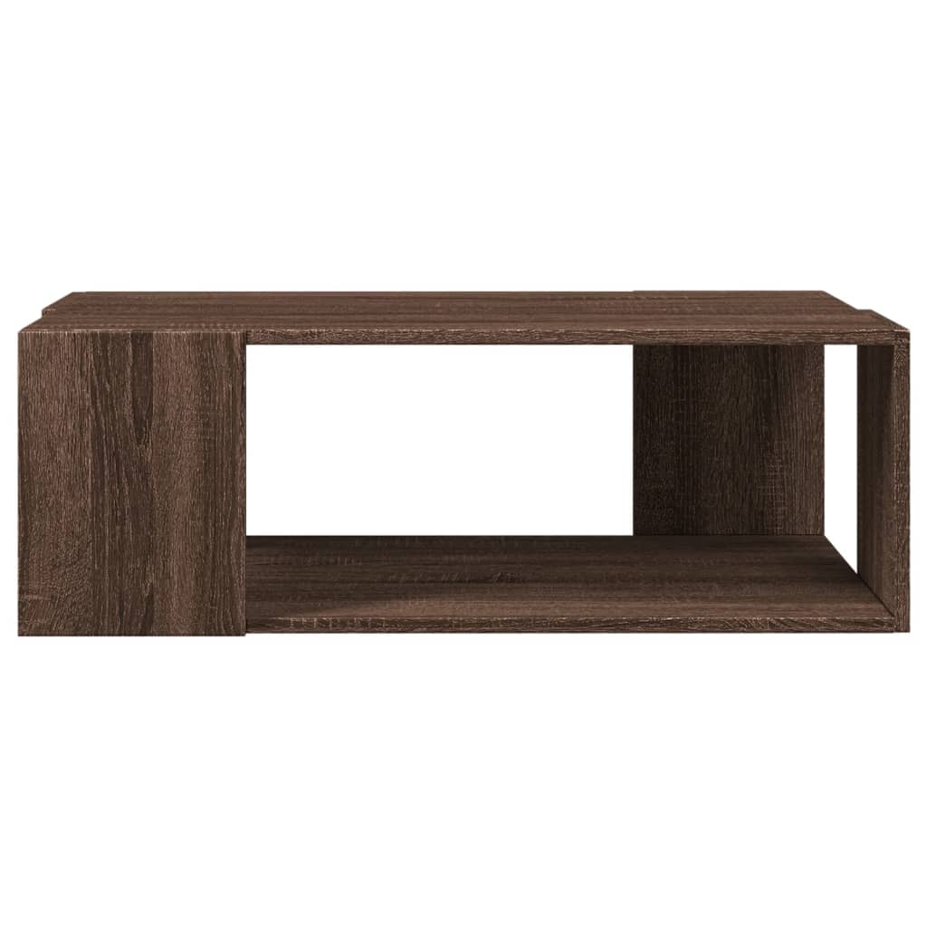 Table basse chêne marron 89,5x48x30 cm bois d'ingénierie - XIOS