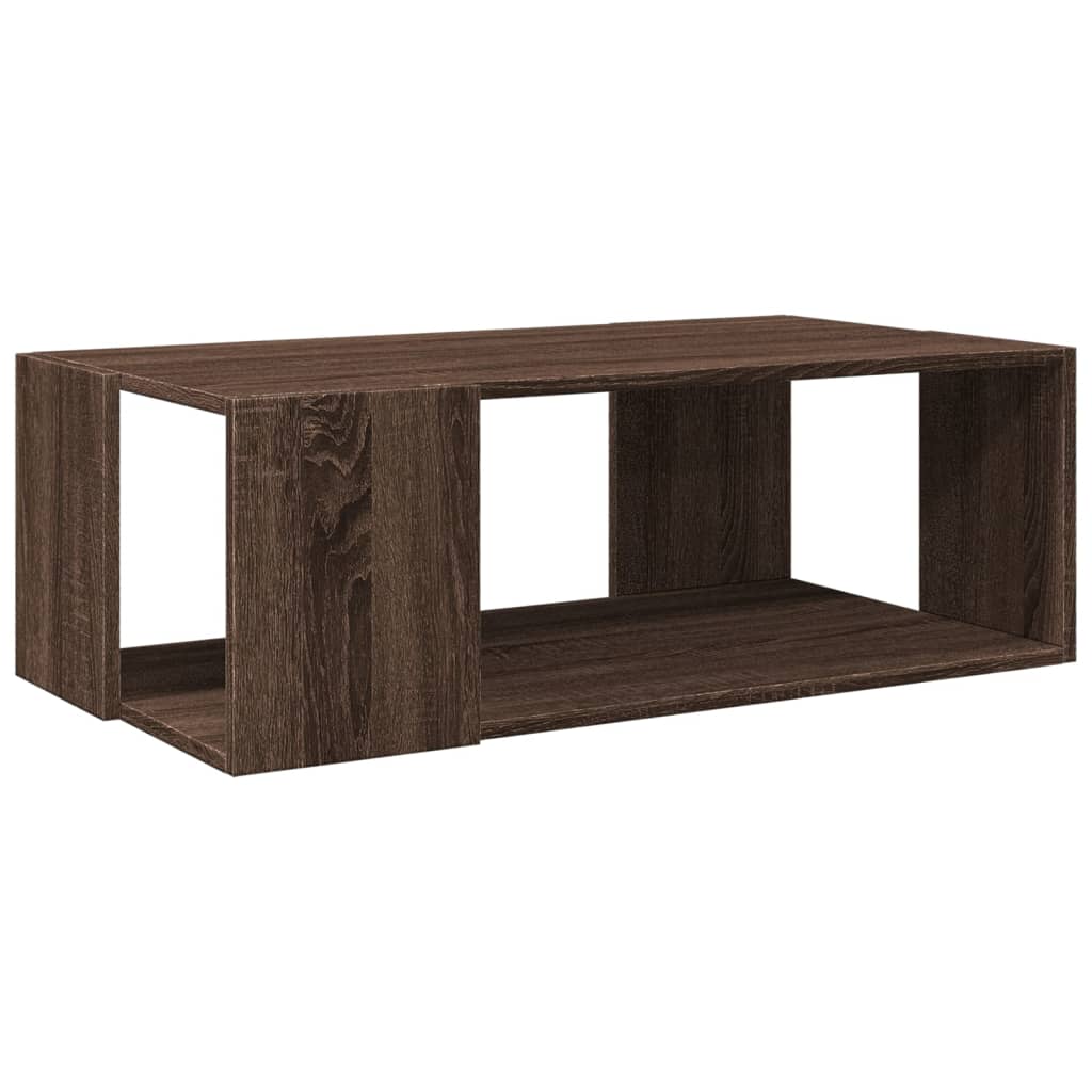 Table basse chêne marron 89,5x48x30 cm bois d'ingénierie - XIOS