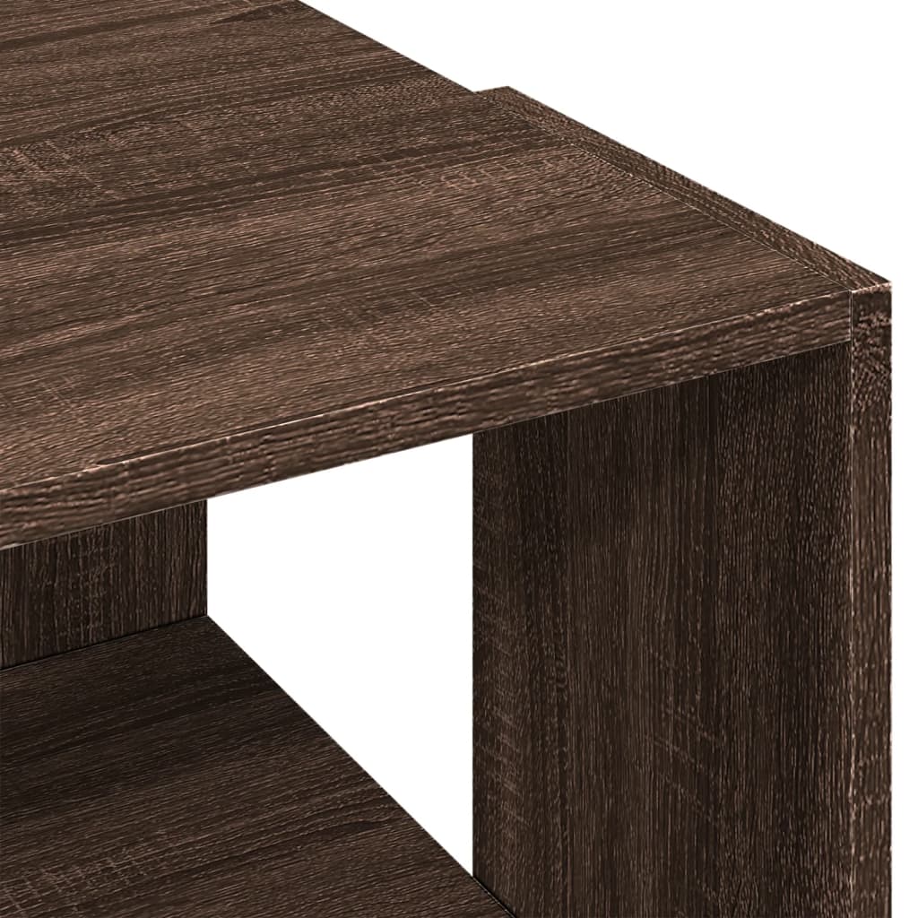 Table basse chêne marron 89,5x48x30 cm bois d'ingénierie - XIOS