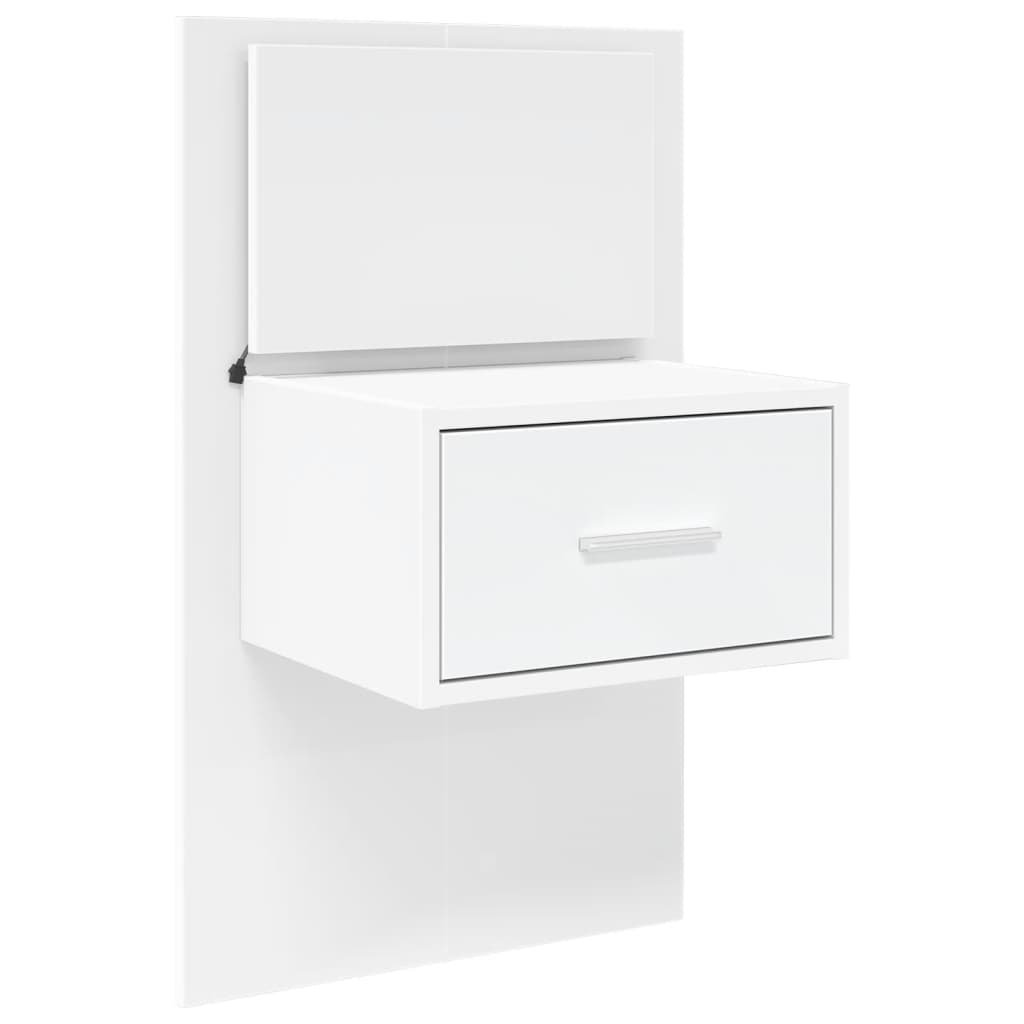 Table de chevet murale avec lumières LED blanc - XIOS