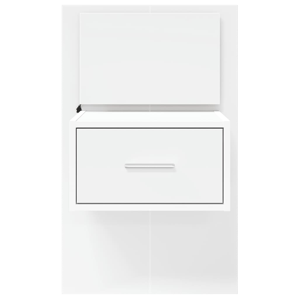 Table de chevet murale avec lumières LED blanc - XIOS