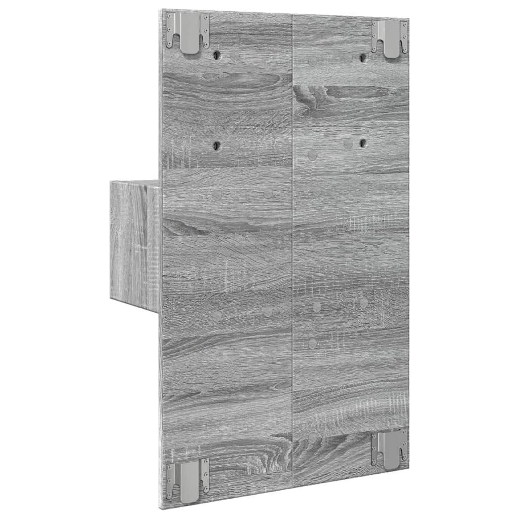 Table de chevet murale avec lumières LED sonoma gris - XIOS