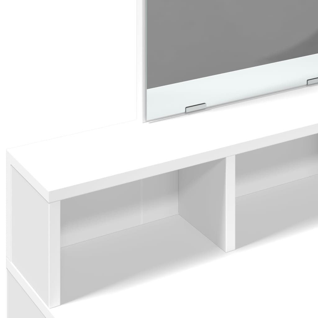 Coiffeuse avec miroir blanc 80x41x144,5 cm - XIOS