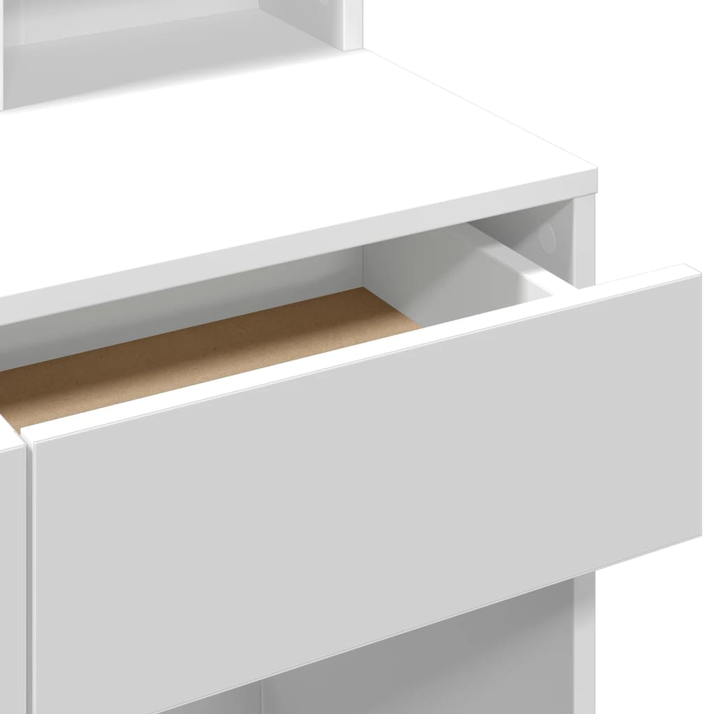 Coiffeuse avec miroir blanc 80x41x144,5 cm - XIOS