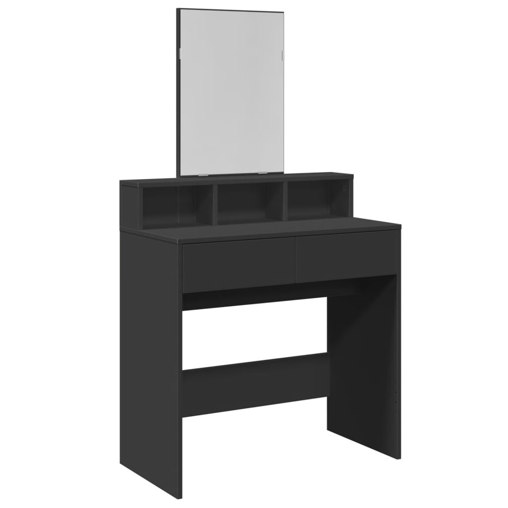 Coiffeuse avec miroir noir 80x41x144,5 cm - XIOS