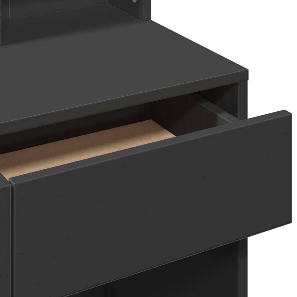 Coiffeuse avec miroir noir 80x41x144,5 cm - XIOS