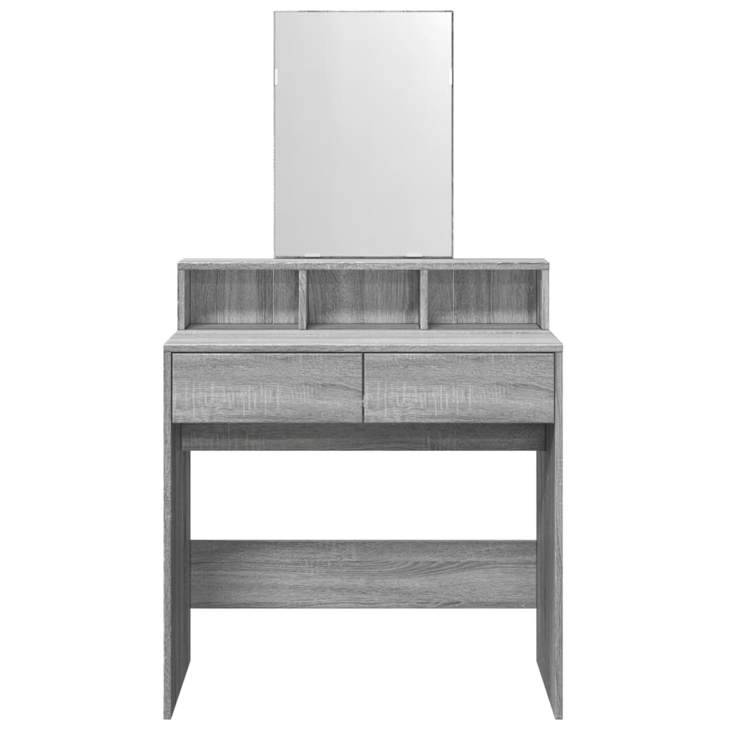 Coiffeuse avec miroir sonoma gris 80x41x144,5 cm - XIOS