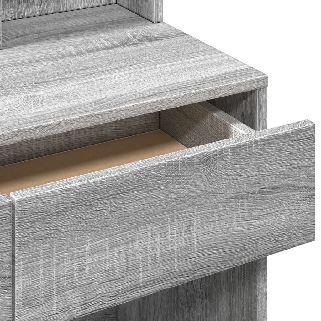 Coiffeuse avec miroir sonoma gris 80x41x144,5 cm - XIOS