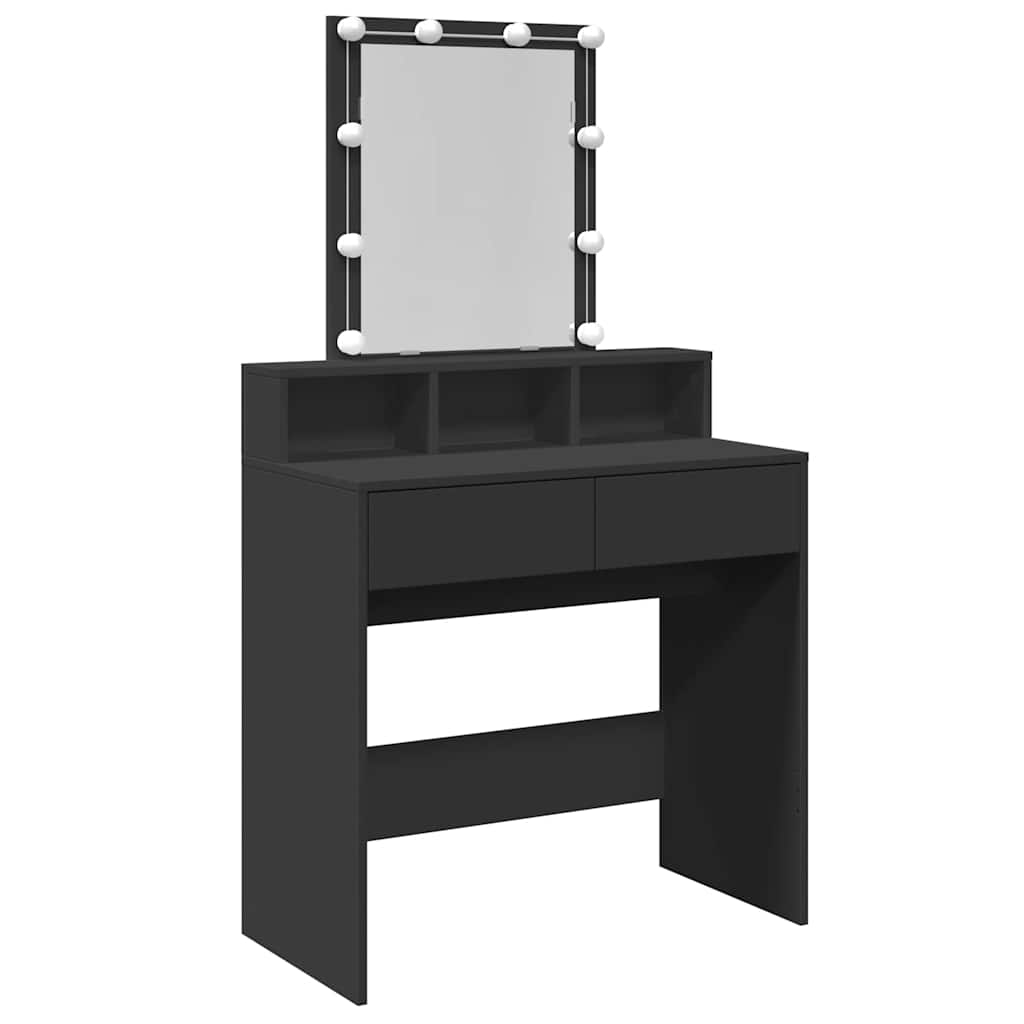 Coiffeuse avec LED noir 80x41x144,5 cm - XIOS