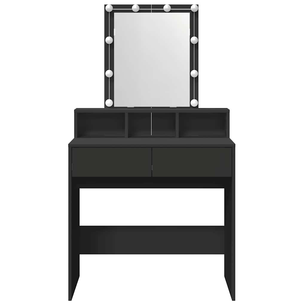 Coiffeuse avec LED noir 80x41x144,5 cm - XIOS