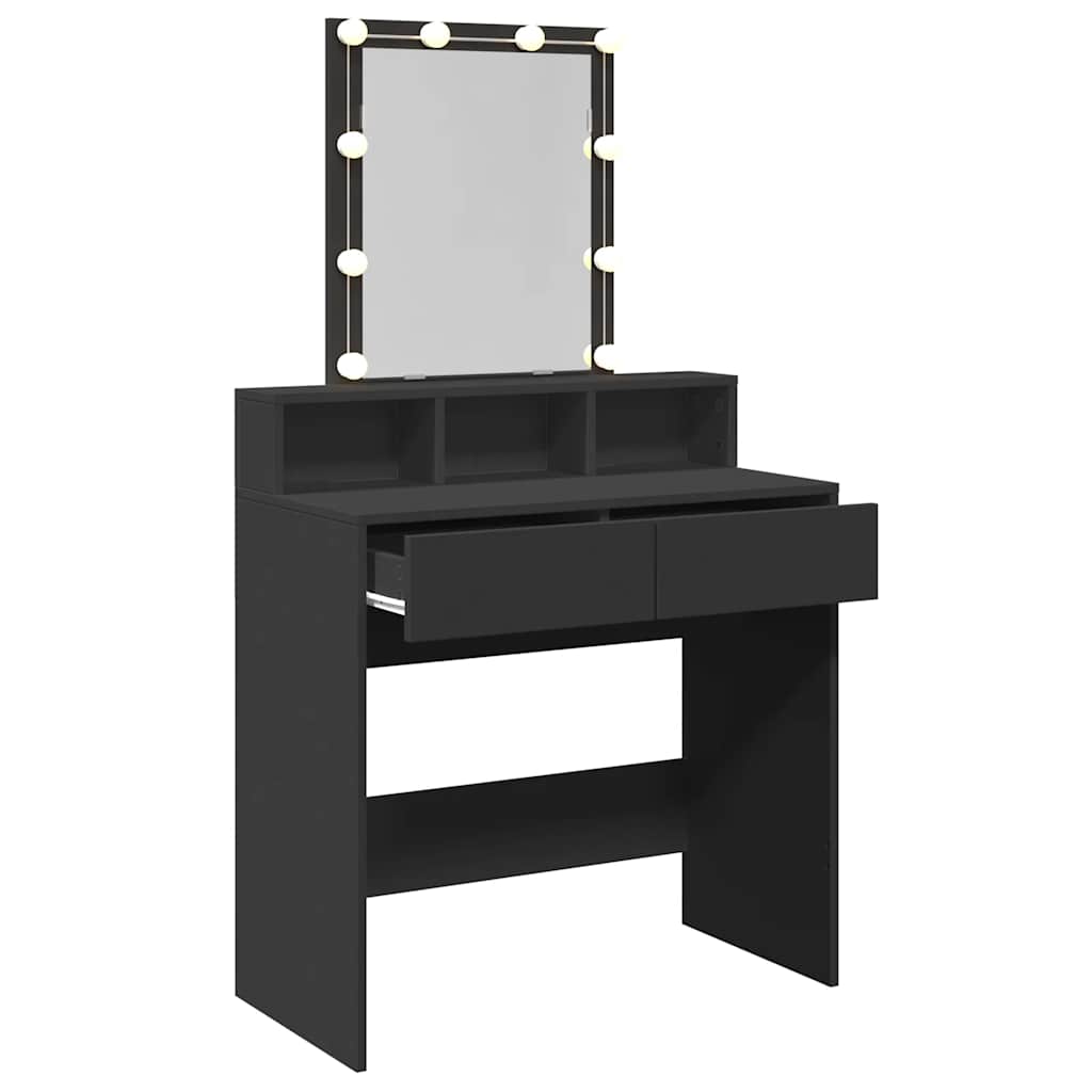 Coiffeuse avec LED noir 80x41x144,5 cm - XIOS