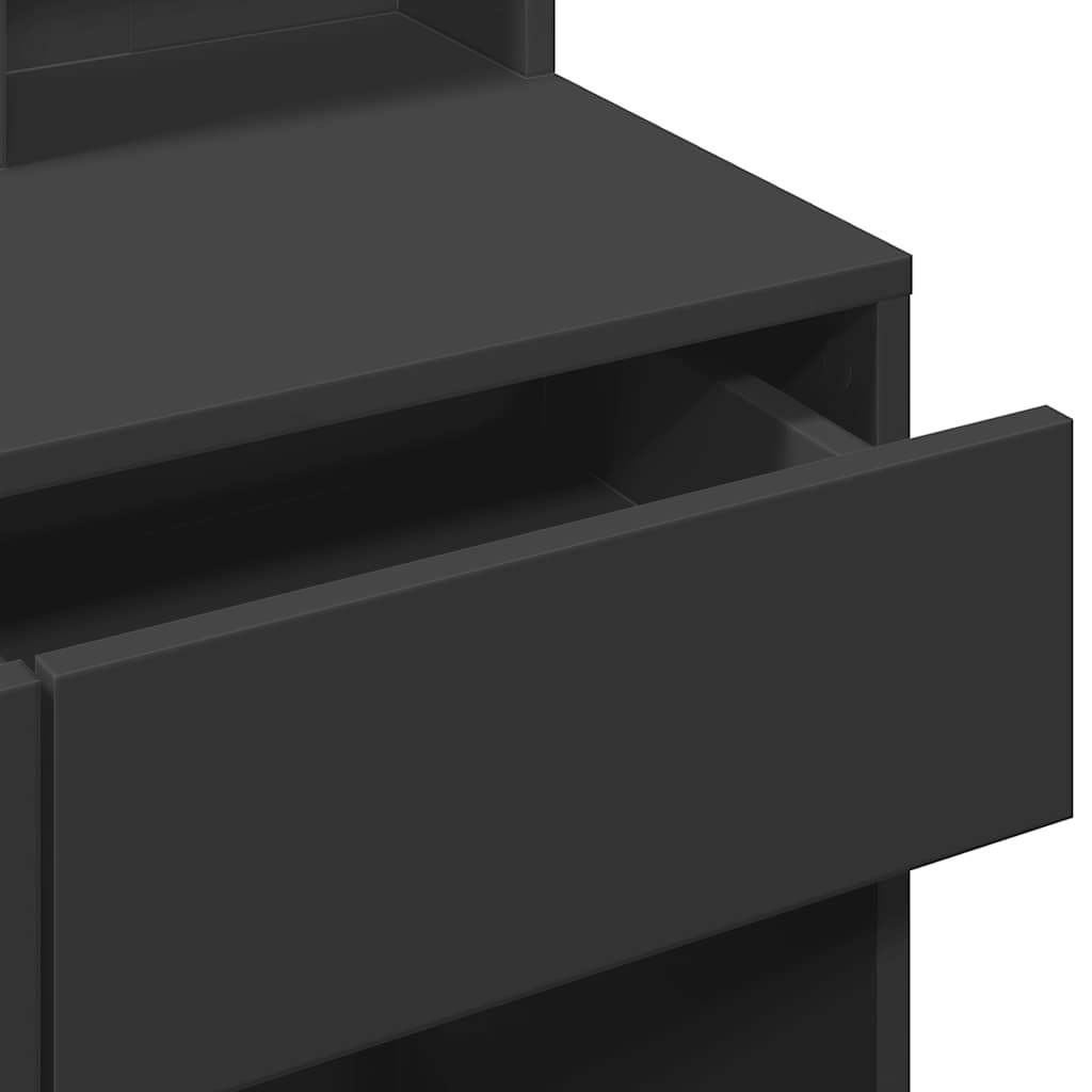 Coiffeuse avec LED noir 80x41x144,5 cm - XIOS