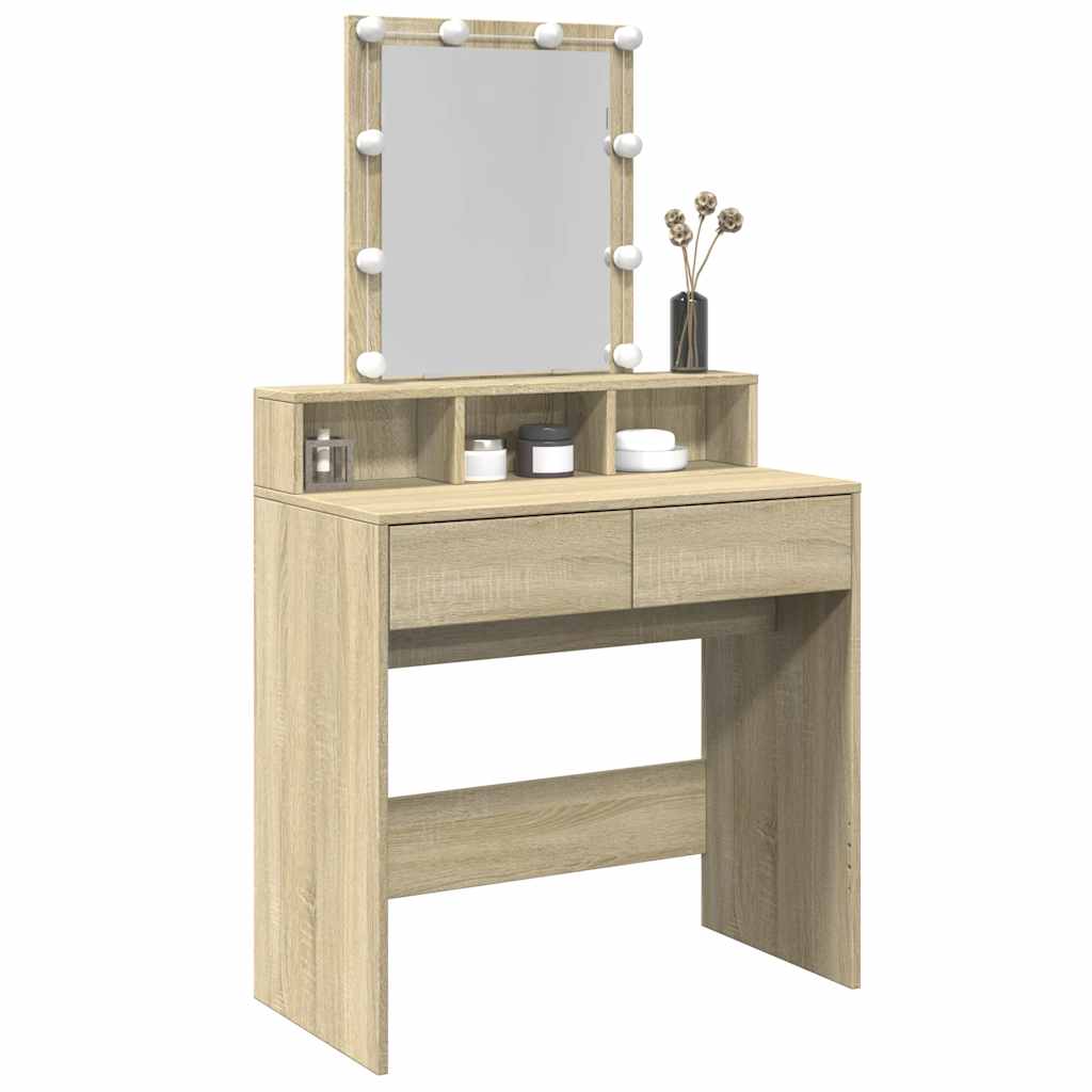 Coiffeuse avec LED chêne sonoma 80x41x144,5 cm - XIOS