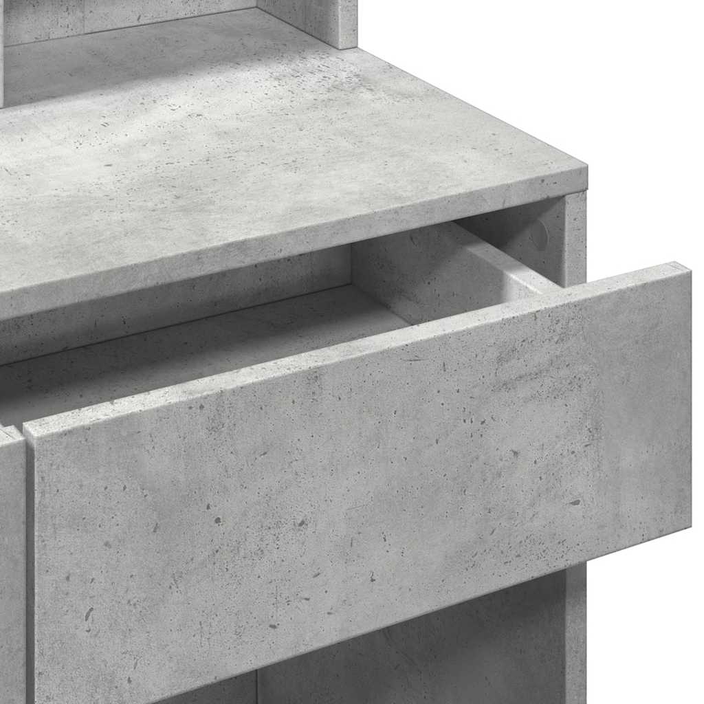 Coiffeuse avec LED gris béton 80x41x144,5 cm - XIOS