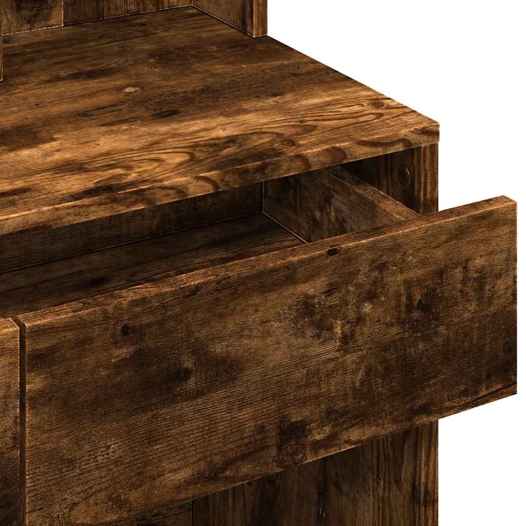 Coiffeuse avec LED chêne fumé 80x41x144,5 cm - XIOS