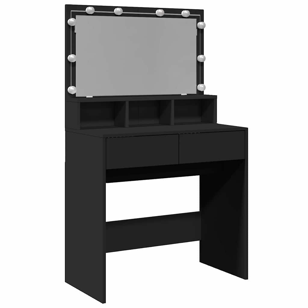 Coiffeuse avec LED noir 80x41x134,5 cm - XIOS