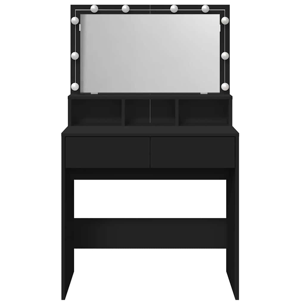 Coiffeuse avec LED noir 80x41x134,5 cm - XIOS