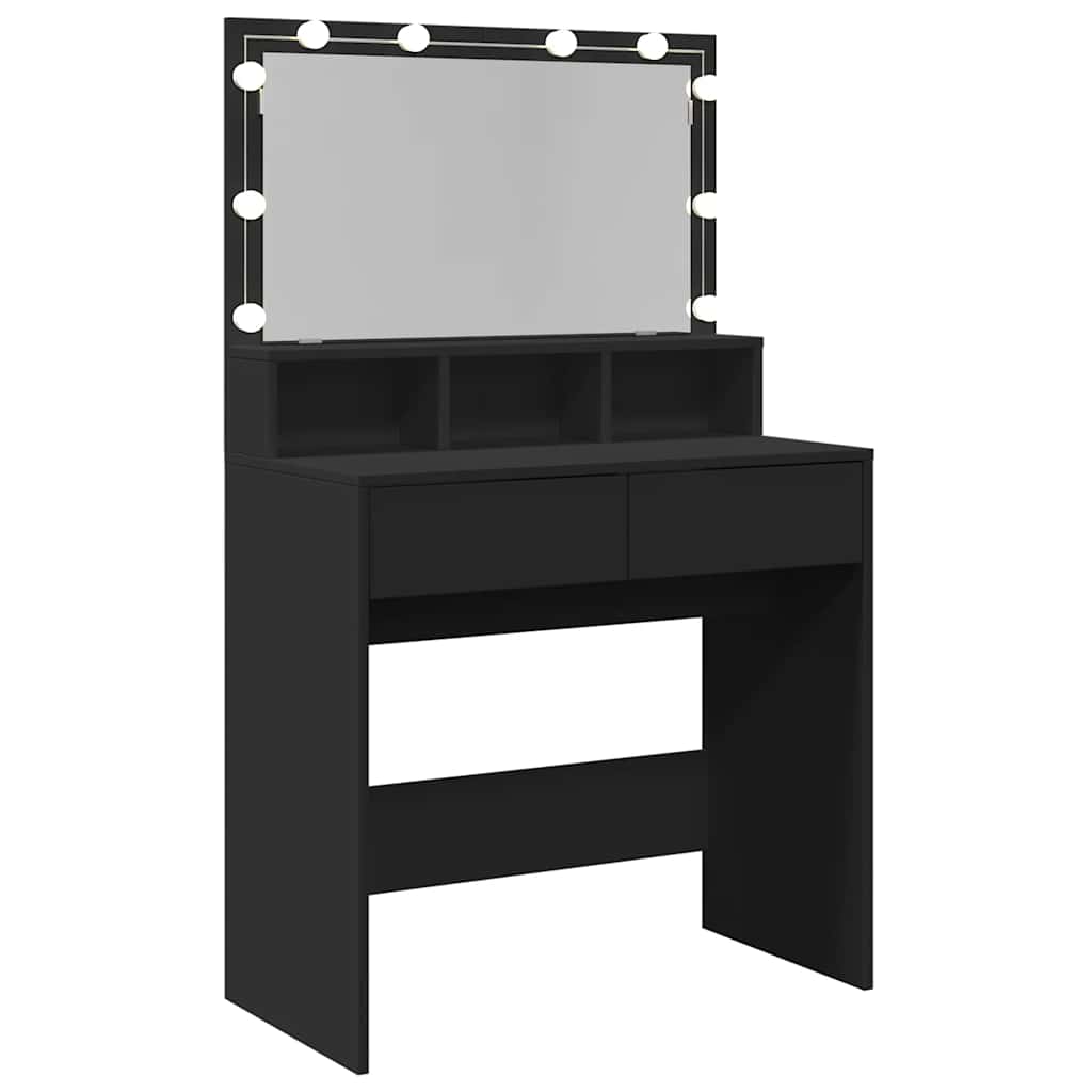 Coiffeuse avec LED noir 80x41x134,5 cm - XIOS