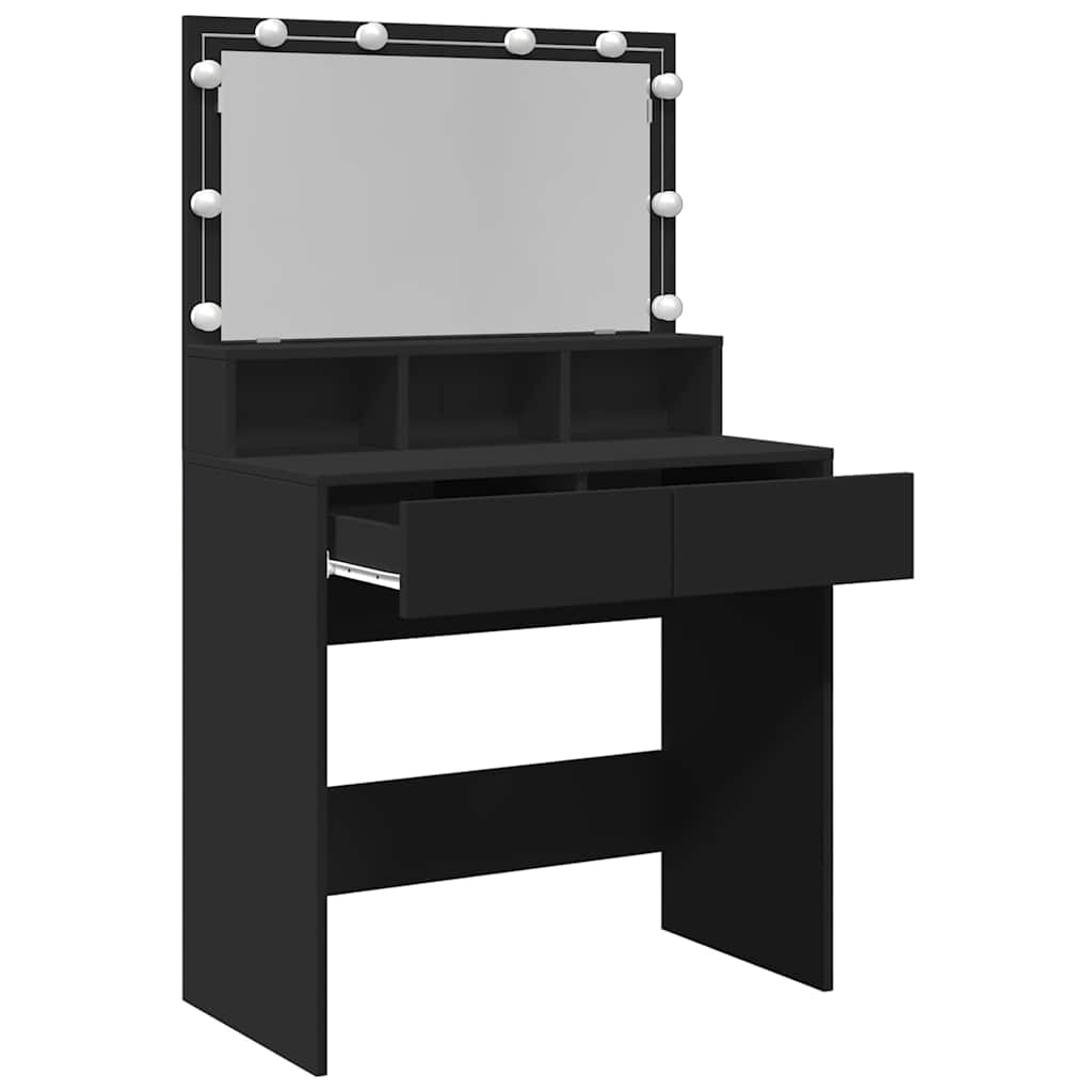 Coiffeuse avec LED noir 80x41x134,5 cm - XIOS