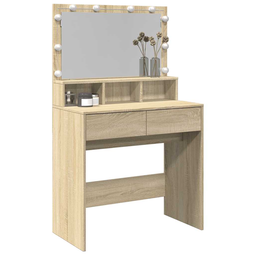 Coiffeuse avec LED chêne sonoma 80x41x134,5 cm - XIOS