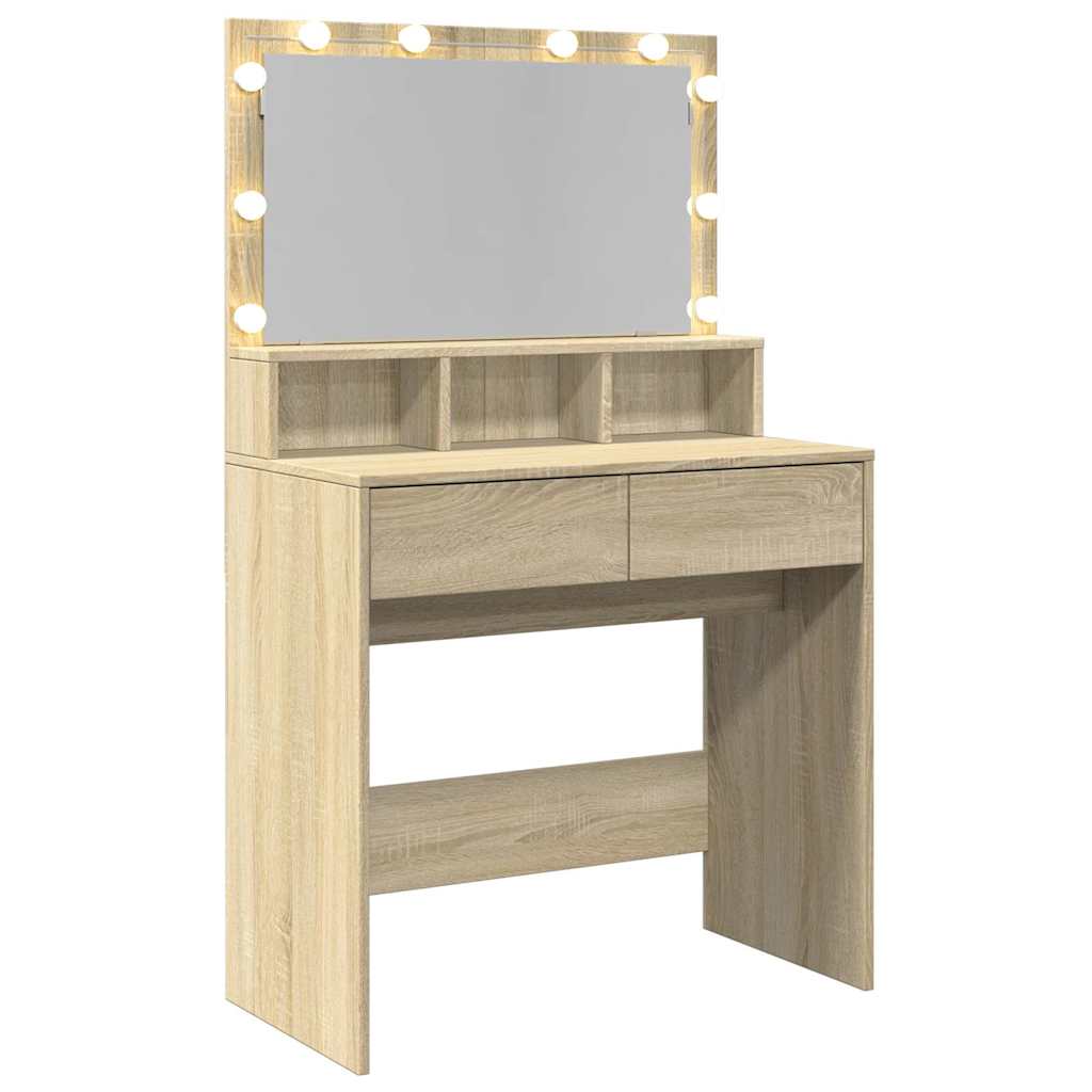 Coiffeuse avec LED chêne sonoma 80x41x134,5 cm - XIOS