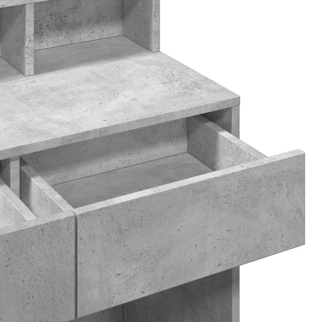 Coiffeuse avec LED gris béton 80x41x134,5 cm - XIOS