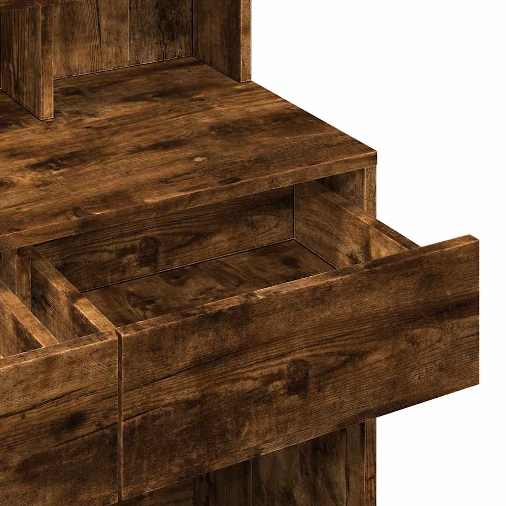 Coiffeuse avec LED chêne fumé 80x41x134,5 cm - XIOS