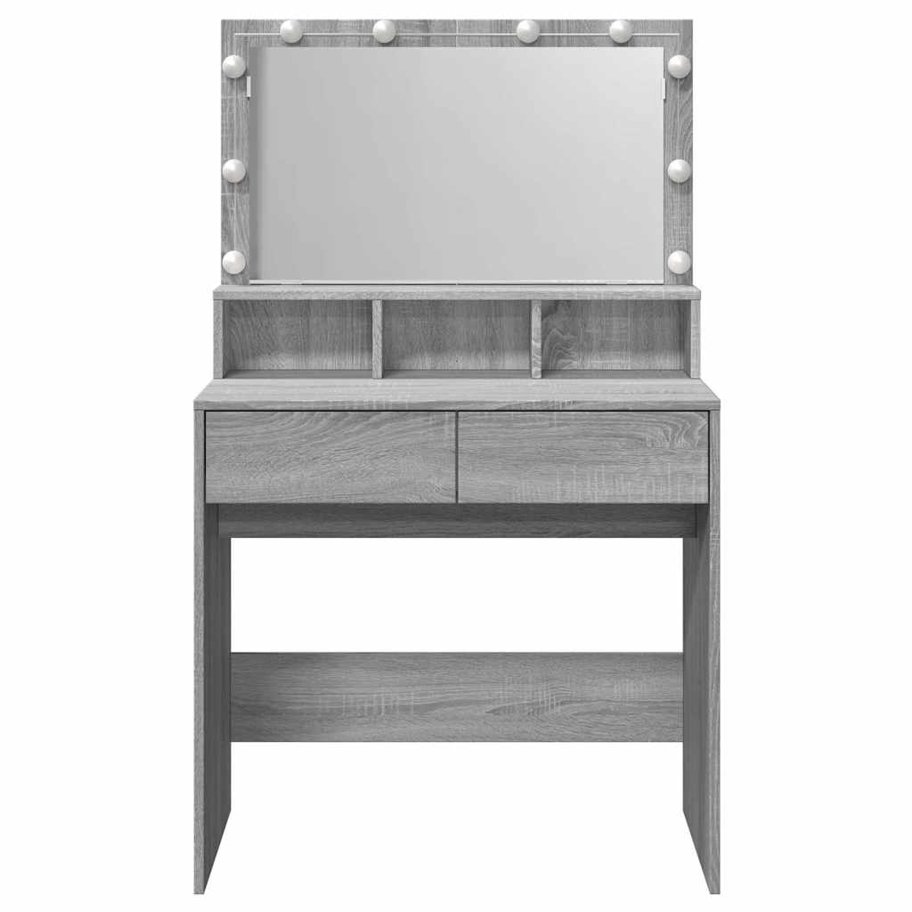 Coiffeuse avec LED sonoma gris 80x41x134,5 cm - XIOS
