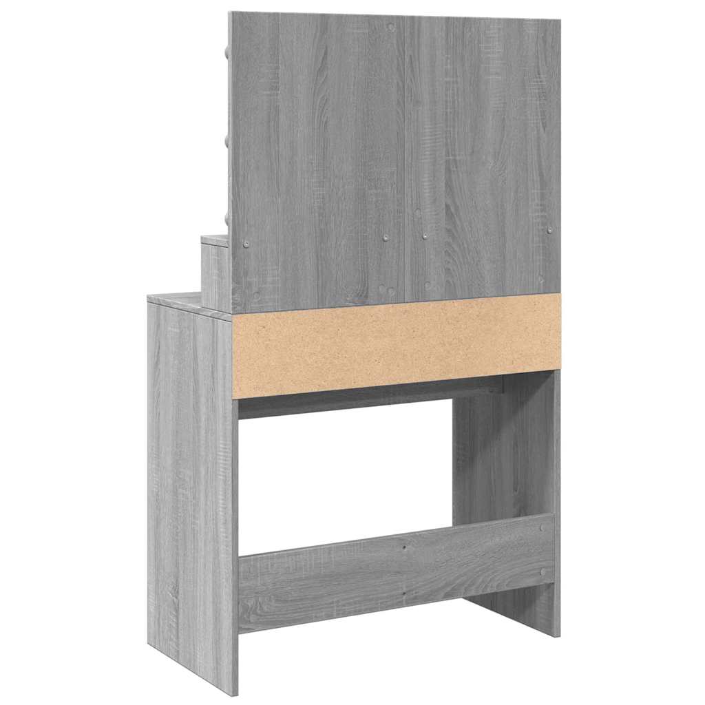 Coiffeuse avec LED sonoma gris 80x41x134,5 cm - XIOS