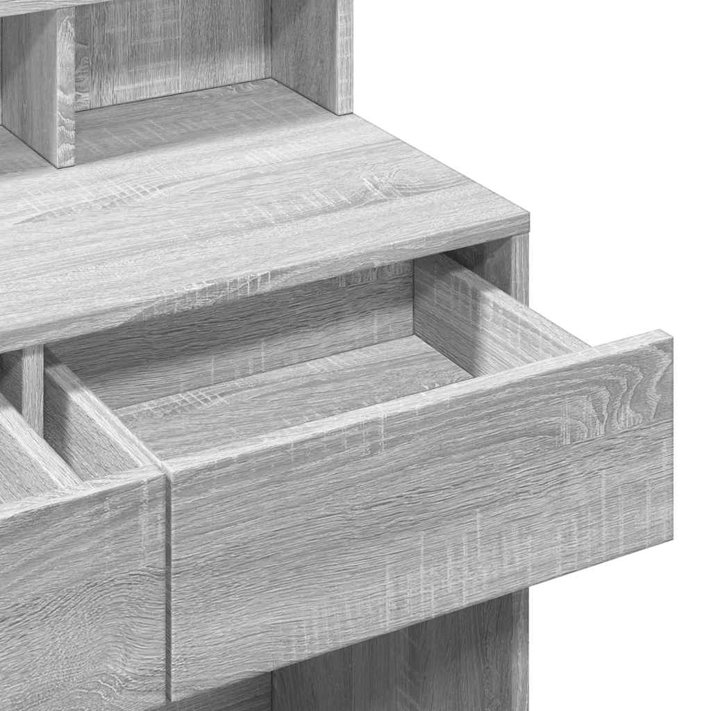 Coiffeuse avec LED sonoma gris 80x41x134,5 cm - XIOS