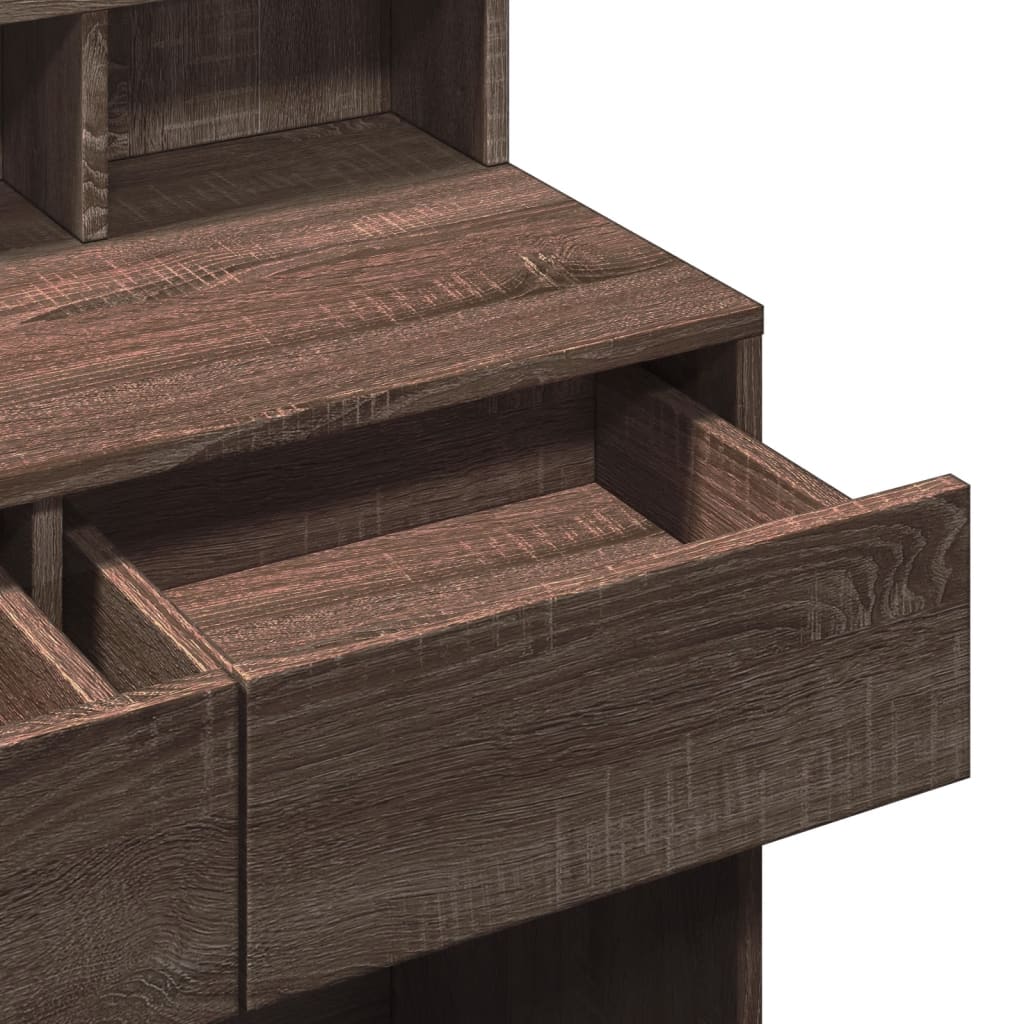 Coiffeuse avec LED chêne marron 80x41x134,5 cm - XIOS