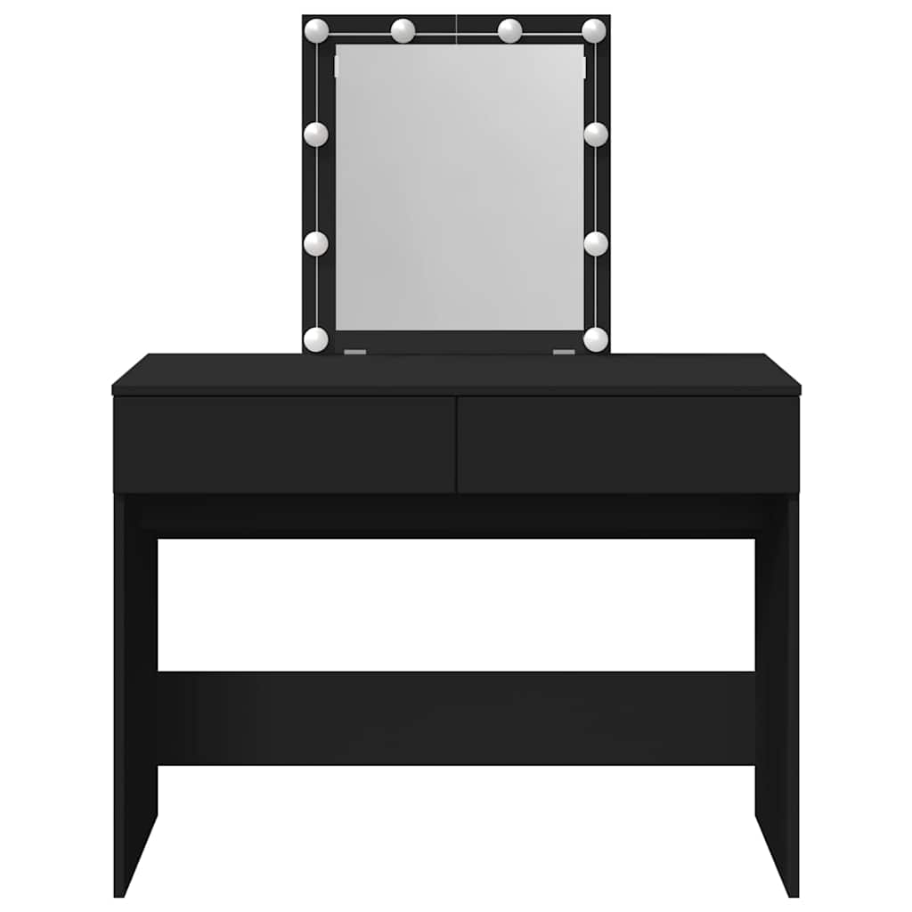 Coiffeuse avec LED noir 100x40x130 cm - XIOS