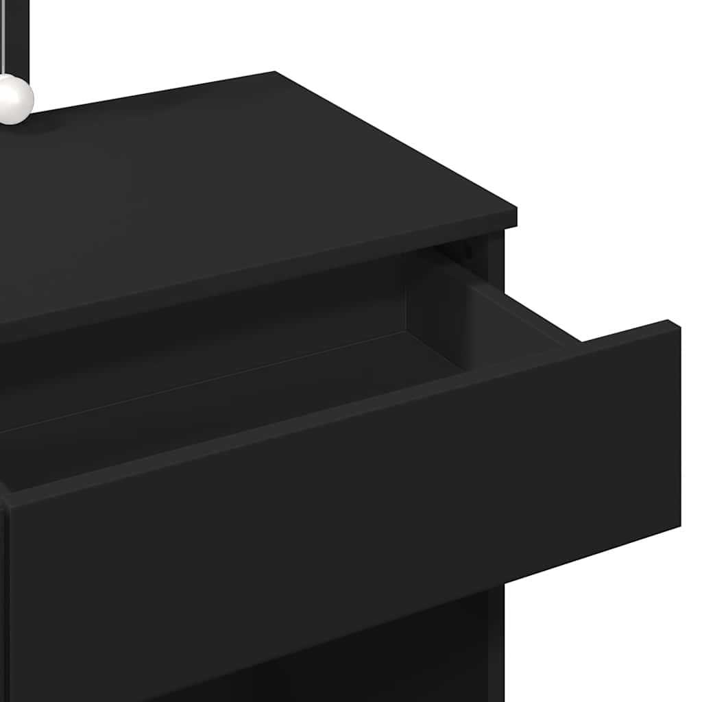 Coiffeuse avec LED noir 100x40x130 cm - XIOS