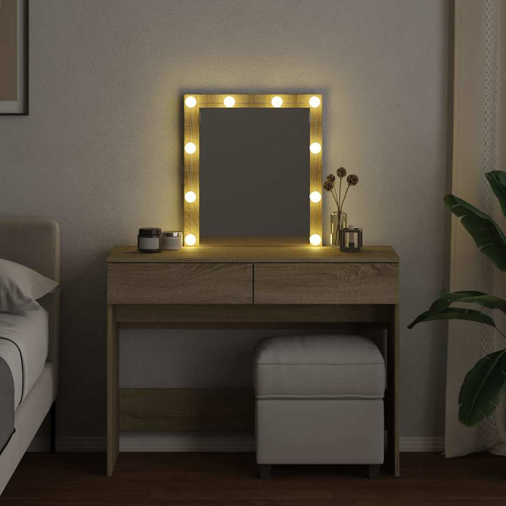 Coiffeuse avec LED chêne sonoma 100x40x130 cm - XIOS