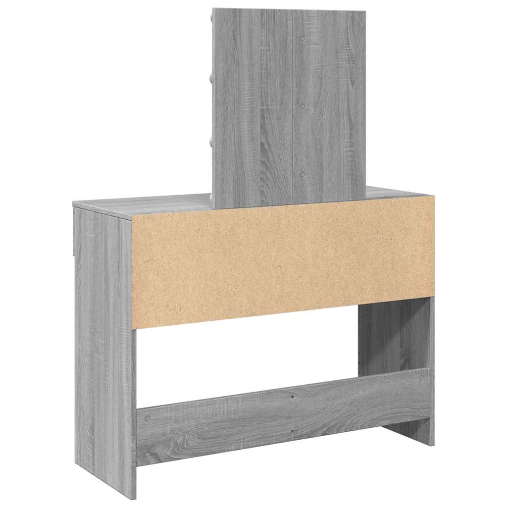 Coiffeuse avec LED sonoma gris 100x40x130 cm - XIOS