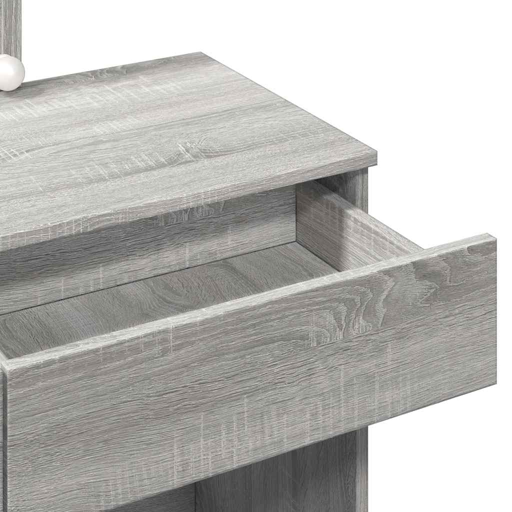 Coiffeuse avec LED sonoma gris 100x40x130 cm - XIOS