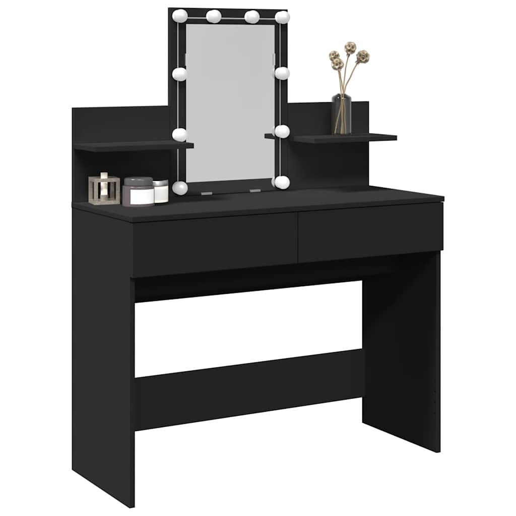 Coiffeuse avec LED noir 100x40x130 cm - XIOS