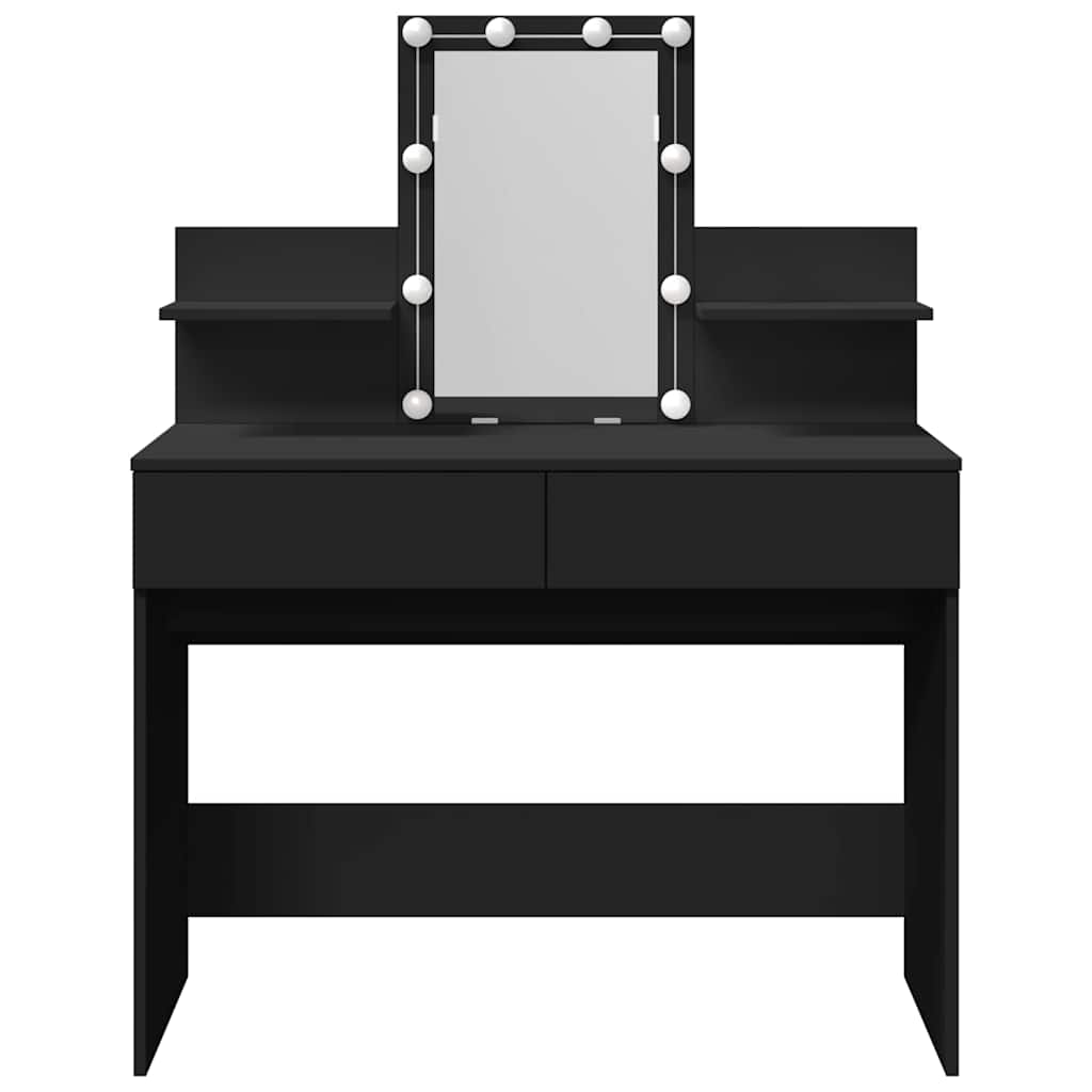 Coiffeuse avec LED noir 100x40x130 cm - XIOS