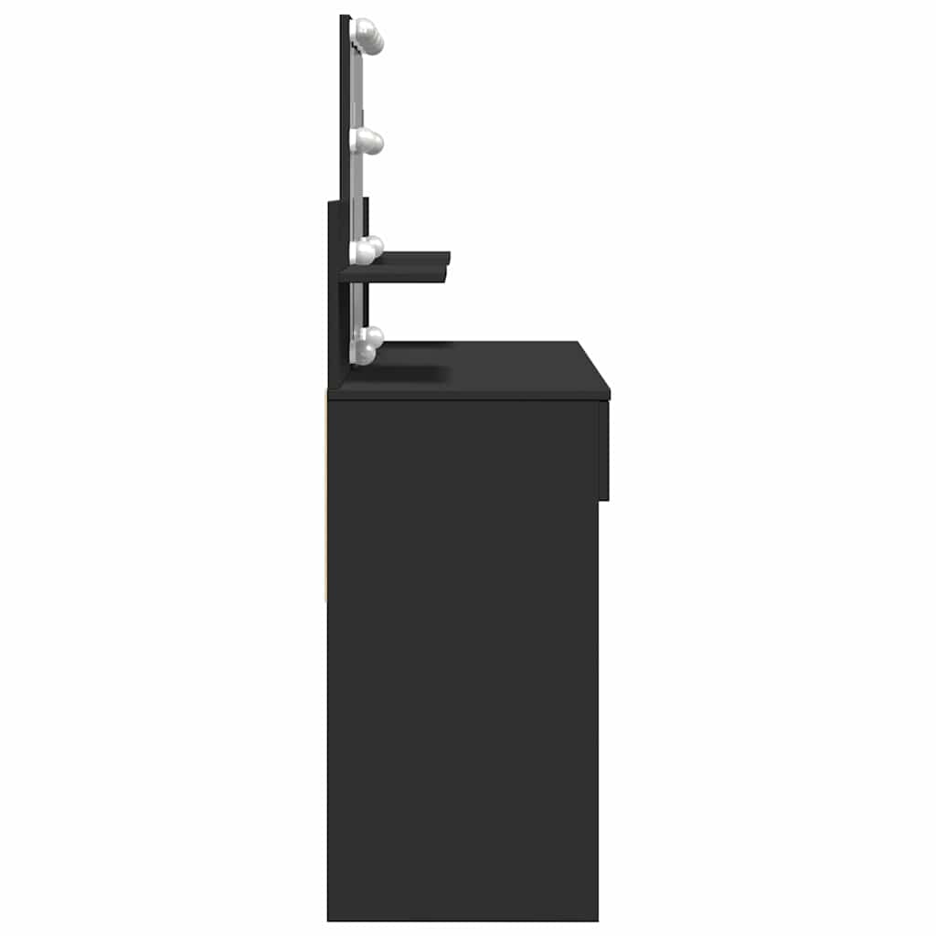 Coiffeuse avec LED noir 100x40x130 cm - XIOS