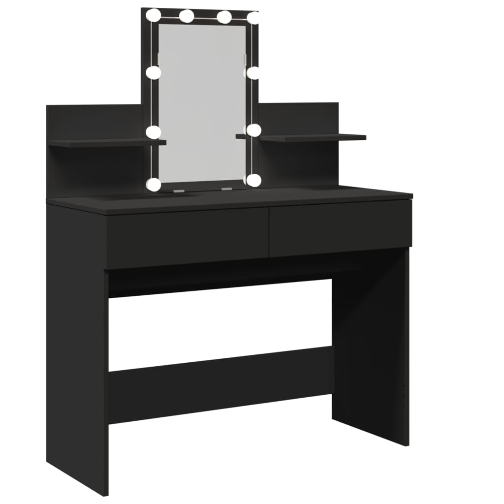 Coiffeuse avec LED noir 100x40x130 cm - XIOS
