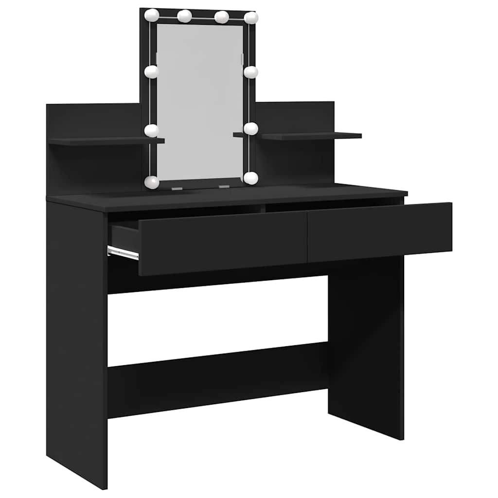 Coiffeuse avec LED noir 100x40x130 cm - XIOS