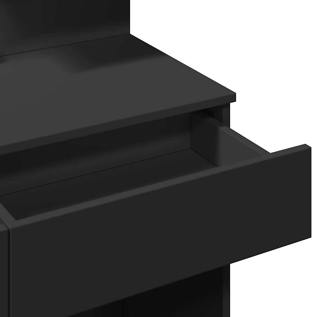 Coiffeuse avec LED noir 100x40x130 cm - XIOS