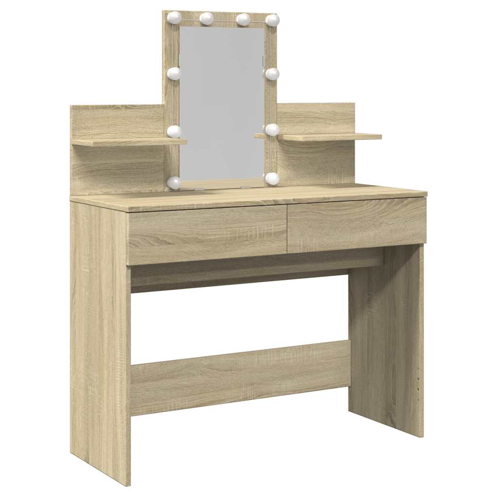 Coiffeuse avec LED chêne sonoma 100x40x130 cm - XIOS