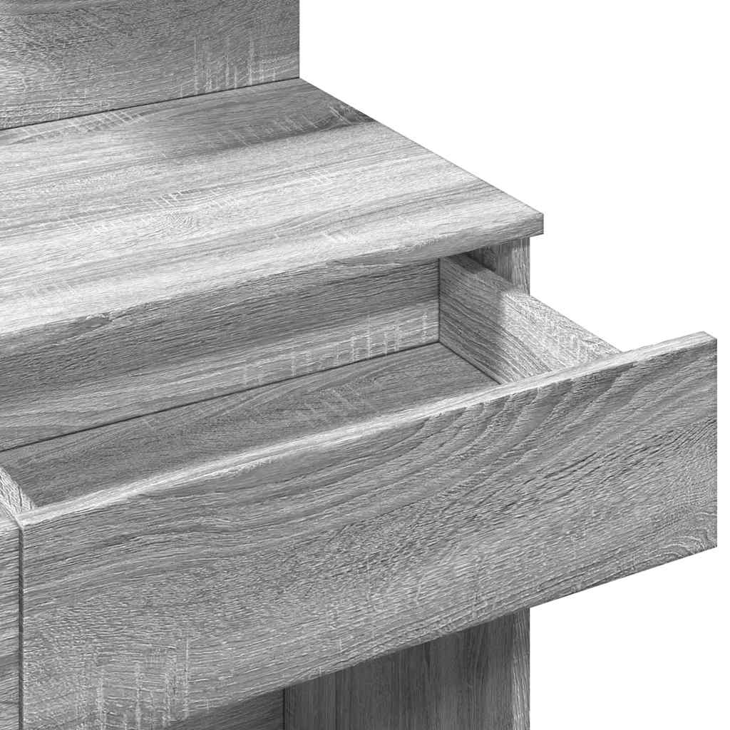 Coiffeuse avec LED sonoma gris 100x40x130 cm - XIOS