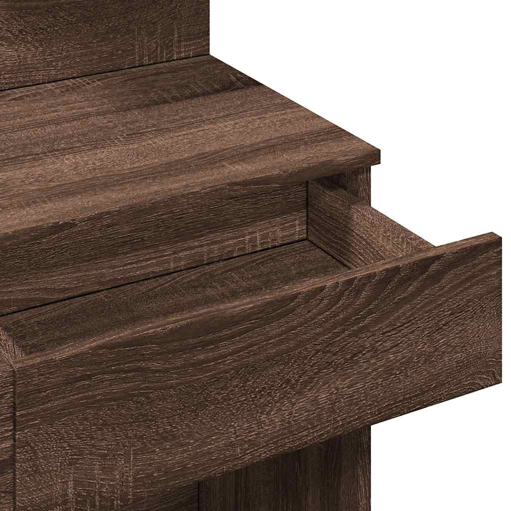 Coiffeuse avec LED chêne marron 100x40x130 cm - XIOS