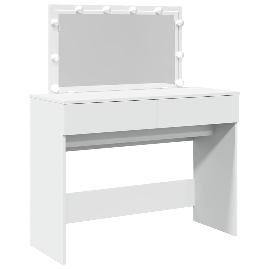 Coiffeuse avec LED blanc 100x40x120 cm