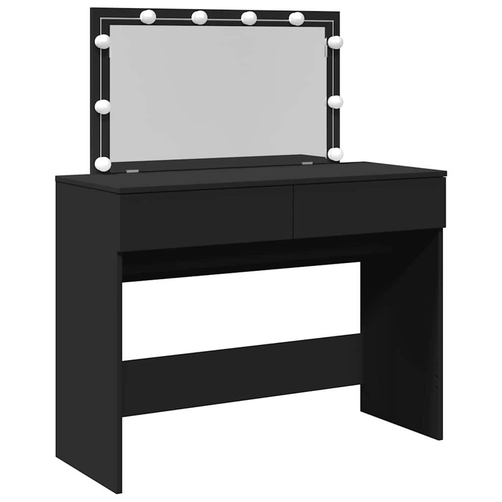 Coiffeuse avec LED noir 100x40x120 cm - XIOS